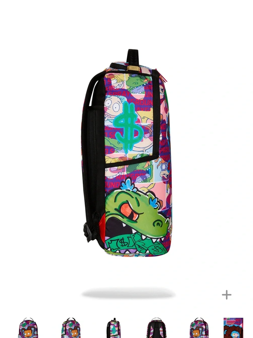 Sprayground Multicolor Cartoon Patchwork Backpack with Girl Graphic (FIRM PRICE)